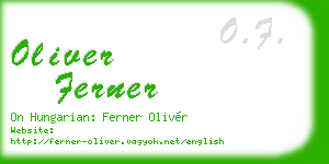 oliver ferner business card